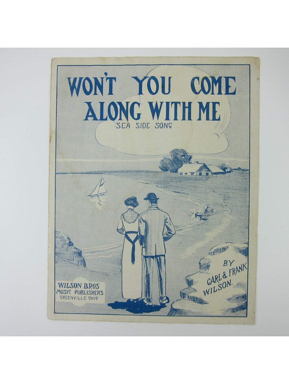 Sheet Music Won't You Come Along With Me Wilson Bro Greenville Ohio Antique 1913